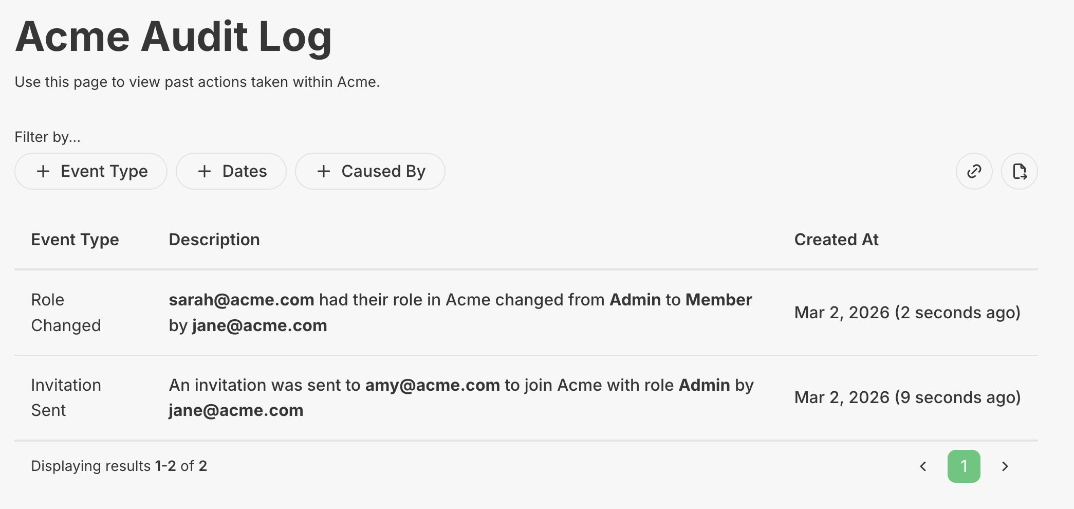 Image in article: Audit Logs in PropelAuth