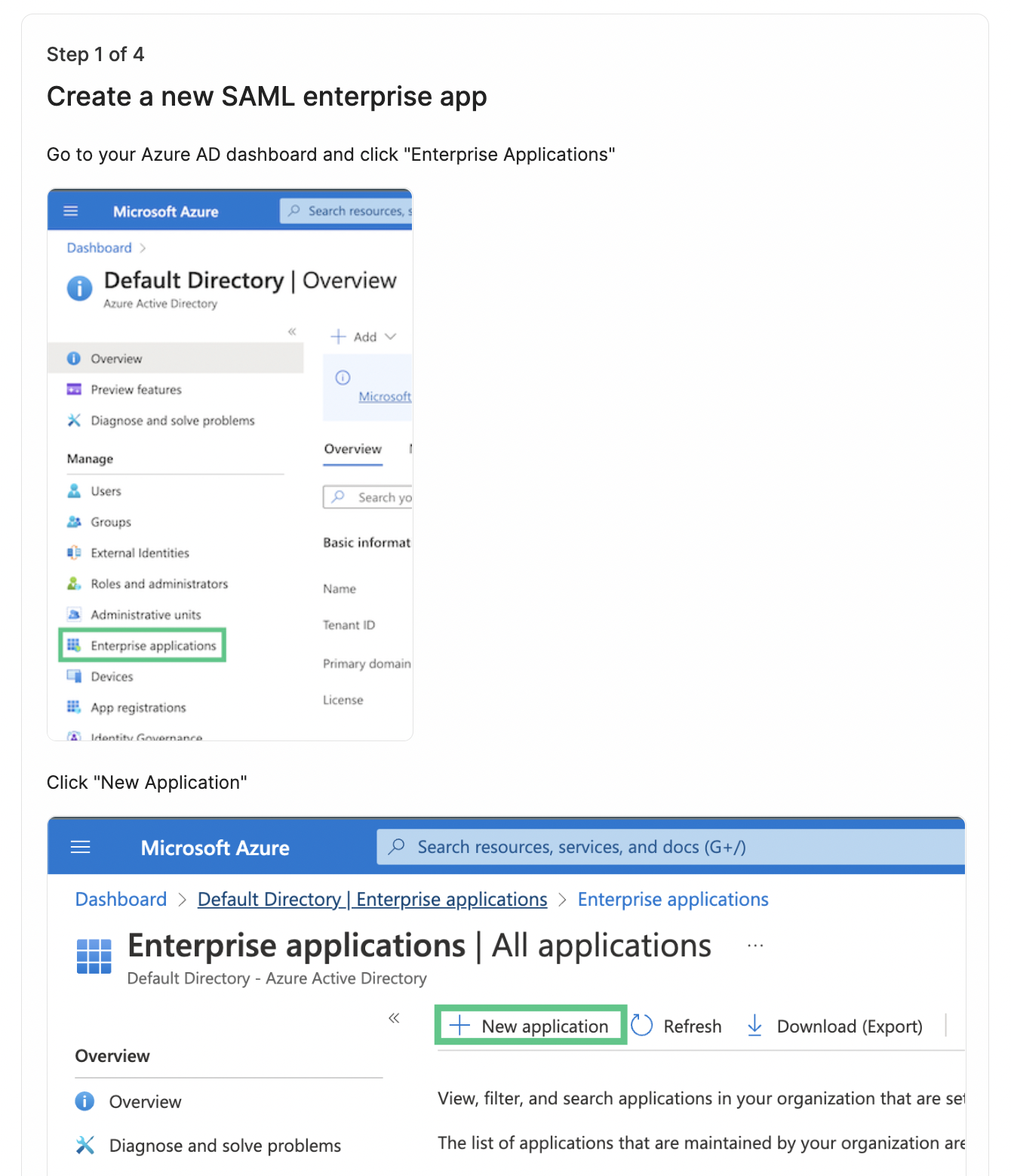 Image in article: Azure AD SAML Connections in One Click