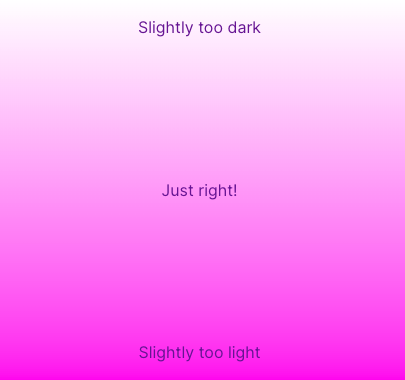 Image in article: Perfectly Contrasting Text on a Gradient Background