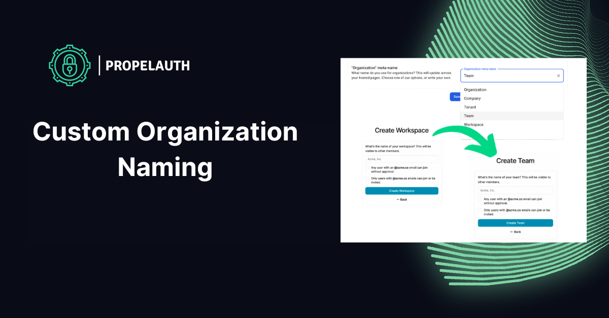 Custom Organization Naming