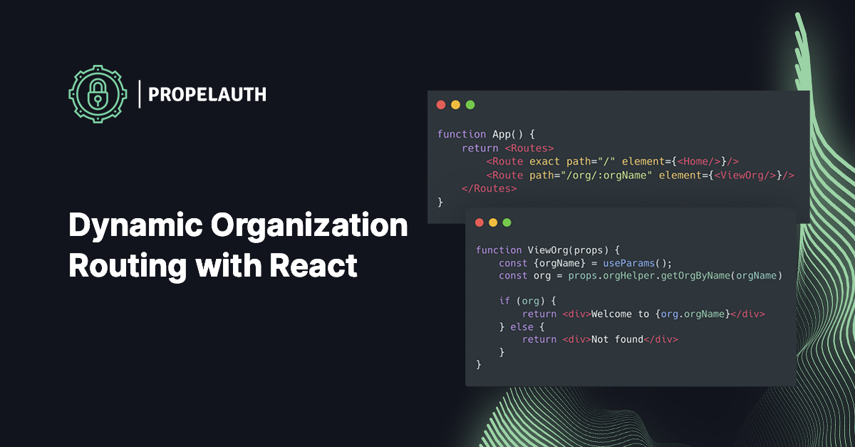 Dynamic Organization Routing with React