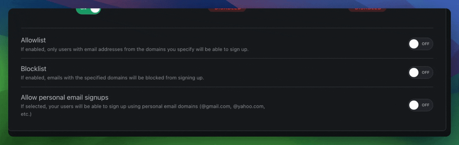 Image in article: Limiting sign ups with PropelAuth
