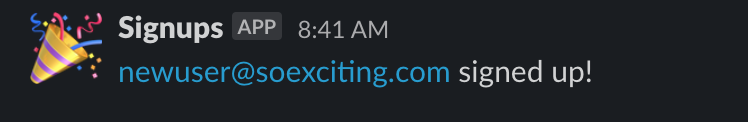 Image in article: Notifications on User Signup