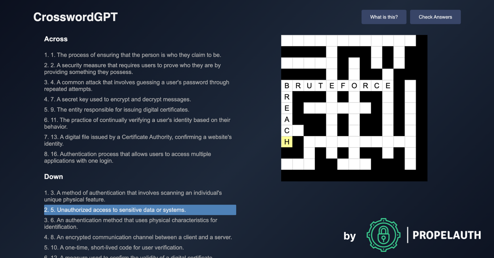 Pair Programming with GPT-4: CrosswordGPT
