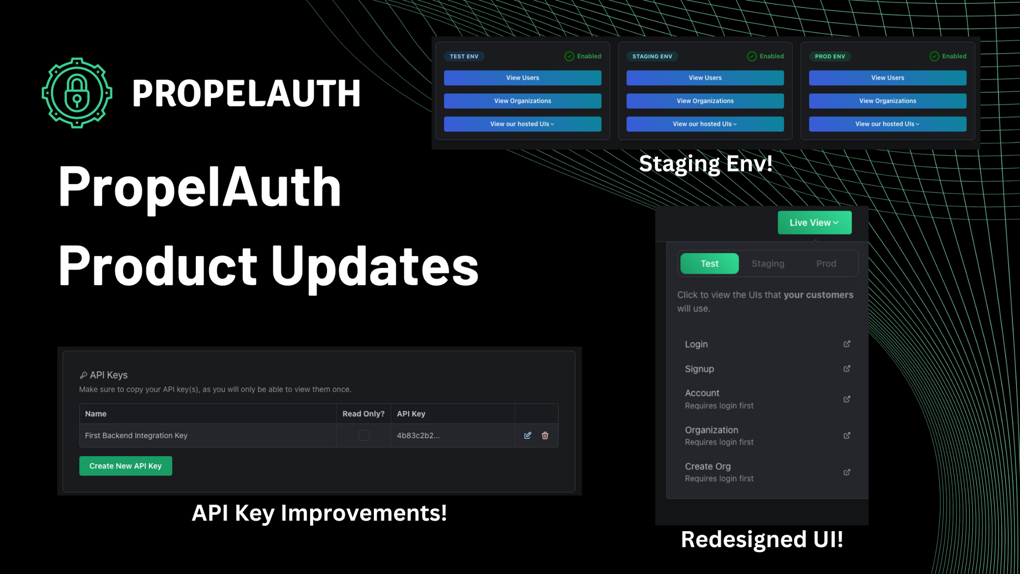 PropelAuth Product Updates: Dashboard Revamp, Staging Env, and More