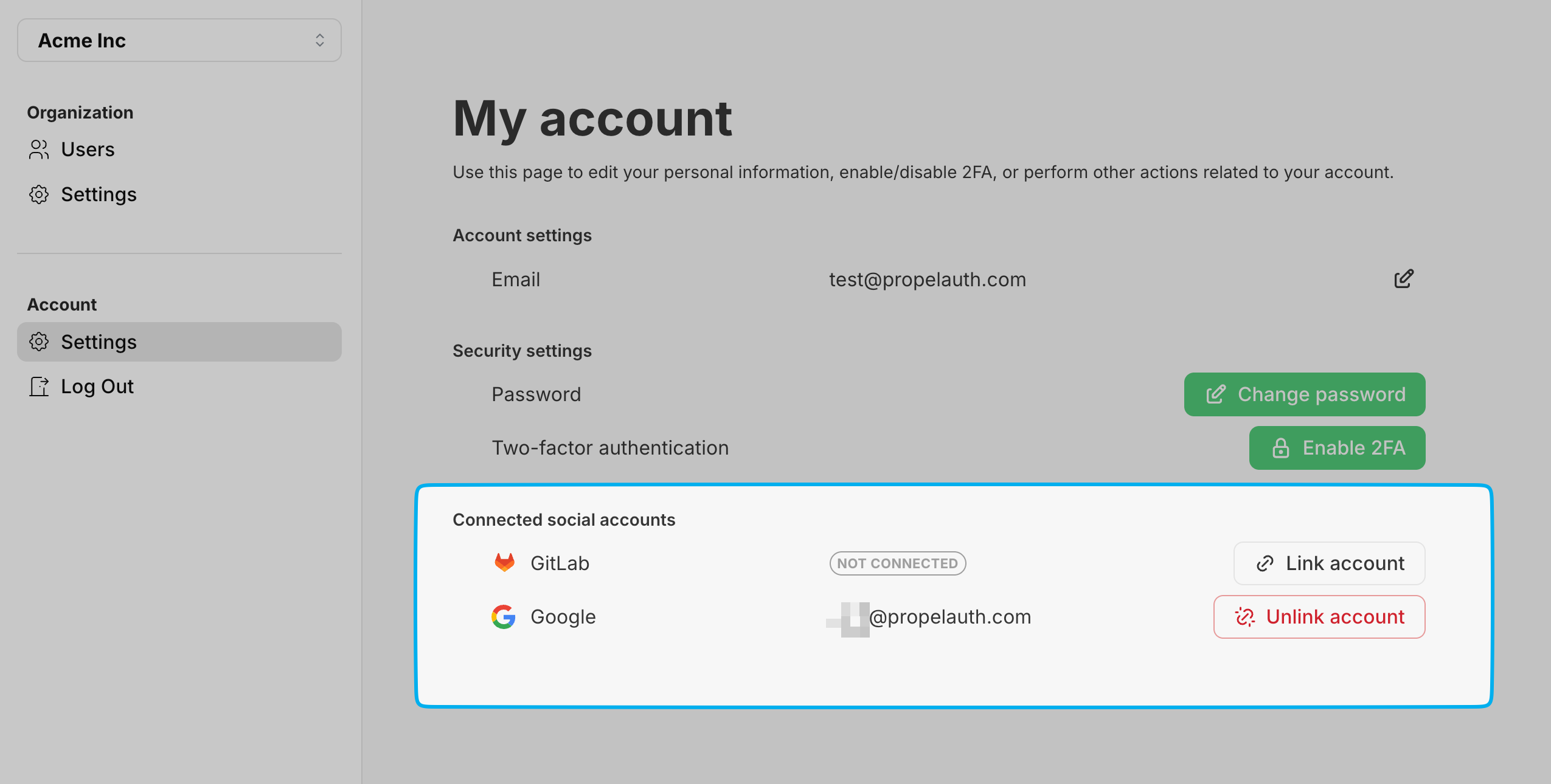 Image in article: PropelAuth Updates: Account linking, async Python and more