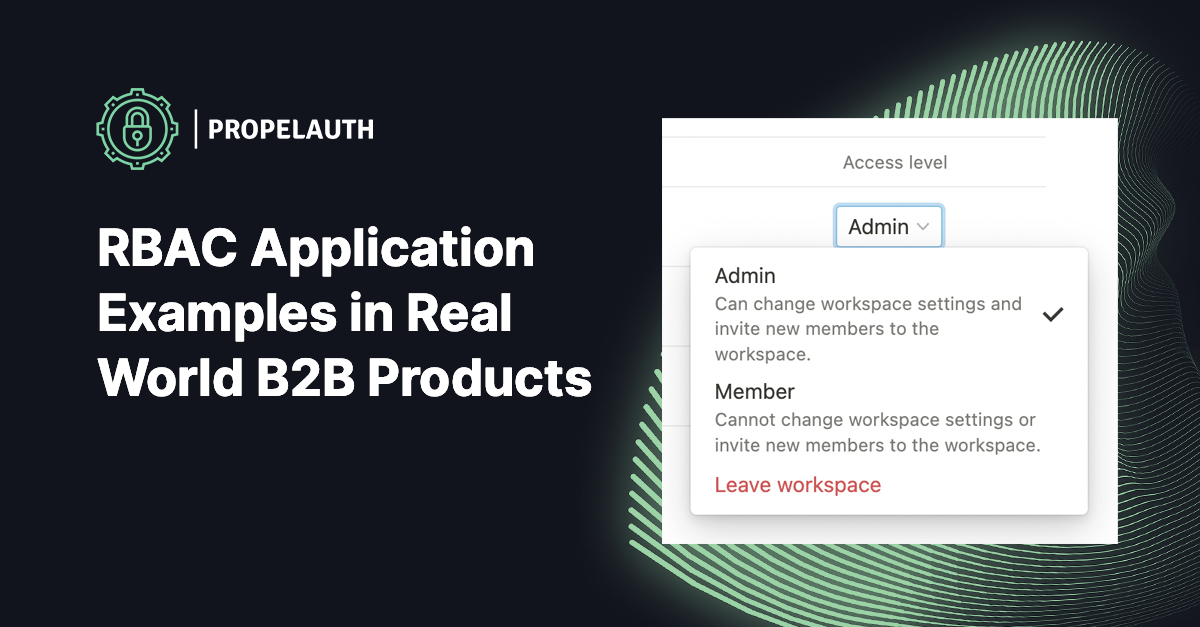 RBAC Application Examples in Real World B2B Products