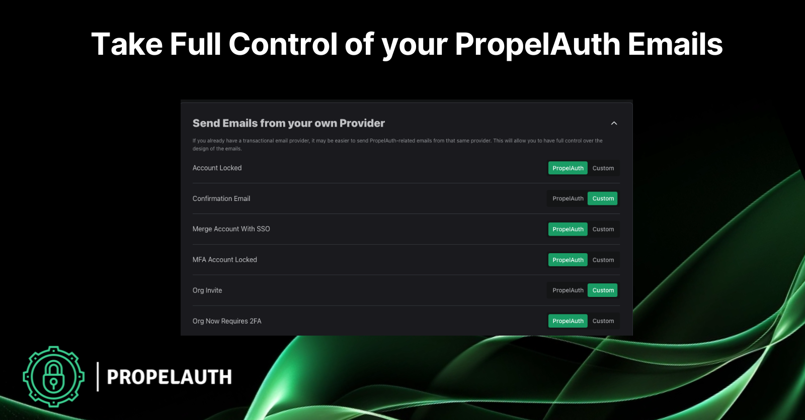 Take Full Control of your PropelAuth Emails